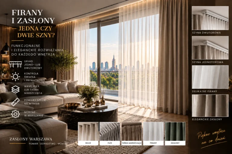 Firany i zasłony. Jedna czy dwie szyny?